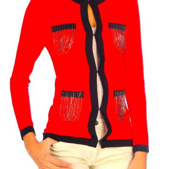 Torn by Ronny Kobo Sweaters - Torn by Ronny Kobo Red jacket size M